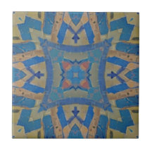 marockansk mosaik geometrisk mönster aqua blue grö