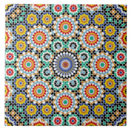 Marockansk mosaik traditionell boho-mönster kakelplatta