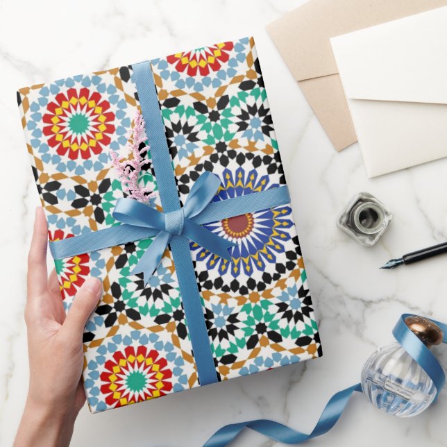 Marockansk mosaik traditionell boho-mönster presentpapper (Gifting)