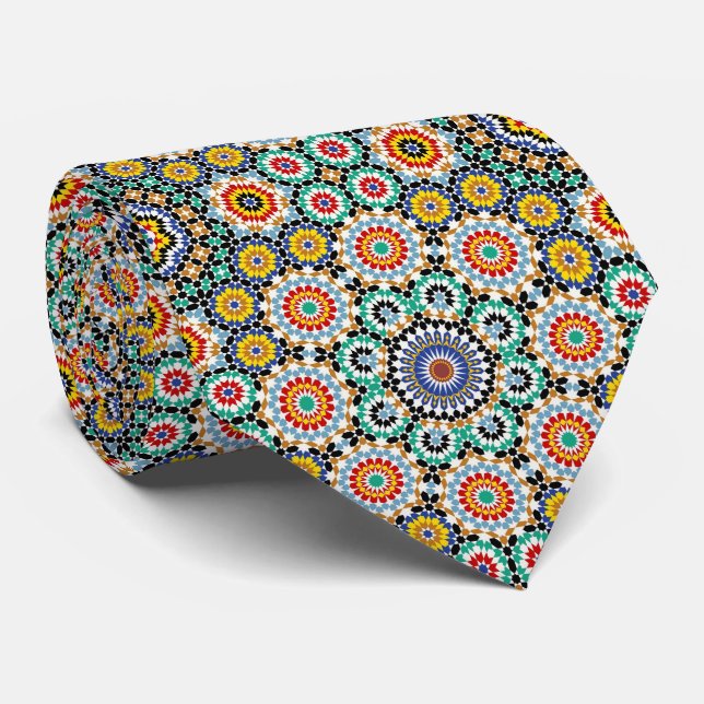 Marockansk mosaik traditionell boho-mönster slips (Rullad)