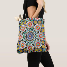 Marockansk mosaik traditionell boho-mönster tygkasse