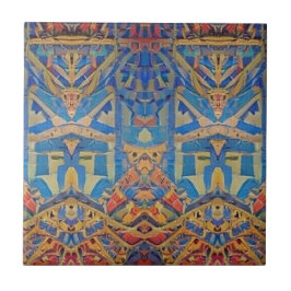 marockansk multifärgad (blåröd guld) kakelplatta