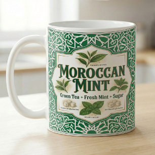 Marockansk Myntte Botanisk Recept Kaffemugg