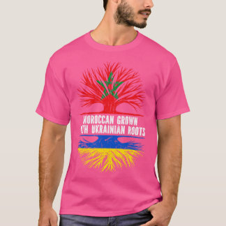 Marockansk odling med ukrainska rötter Flagga T Shirt