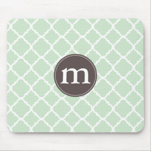 Marockansk Quatrefoil för elegant Mint personlig Musmatta