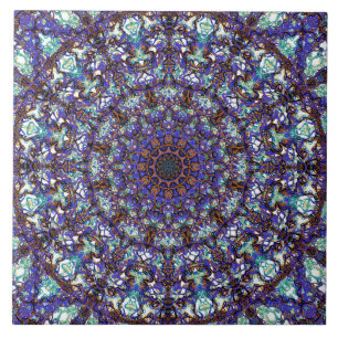 Marockansk romantiker färgat mandalamönster kakelplatta