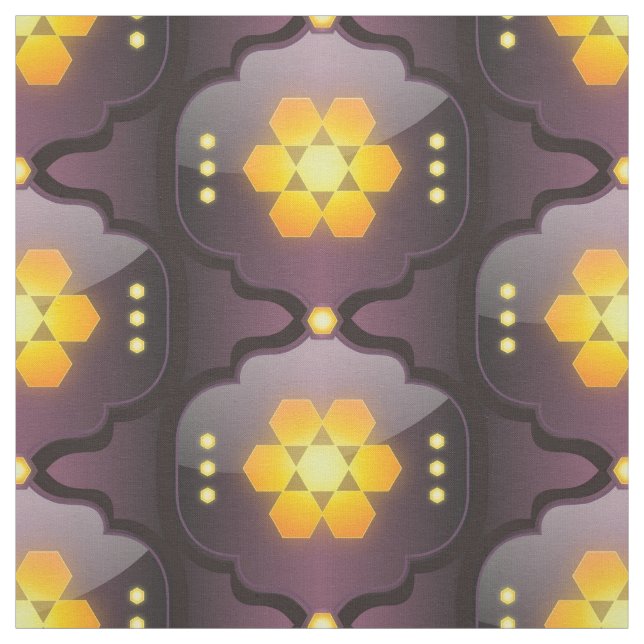 Marockansk stil-geometrisk utskriftsstruktur tyg (Provkarta)