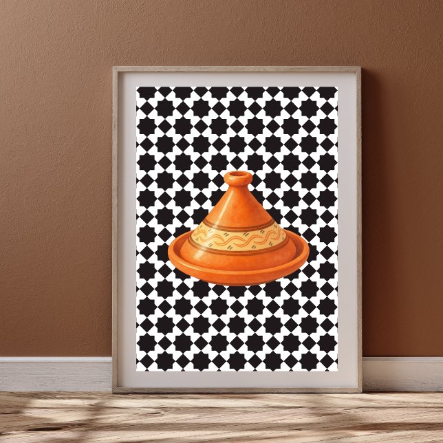 Marockansk Taginegryta med Geometriskt Mönster Poster (Skapare uppladdad)