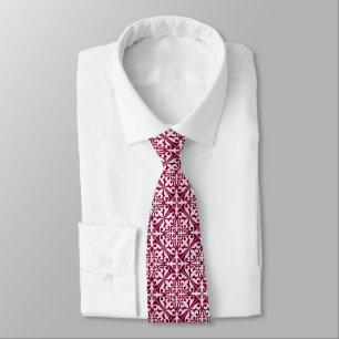 marockansk tegel - burgundi och rosa slips