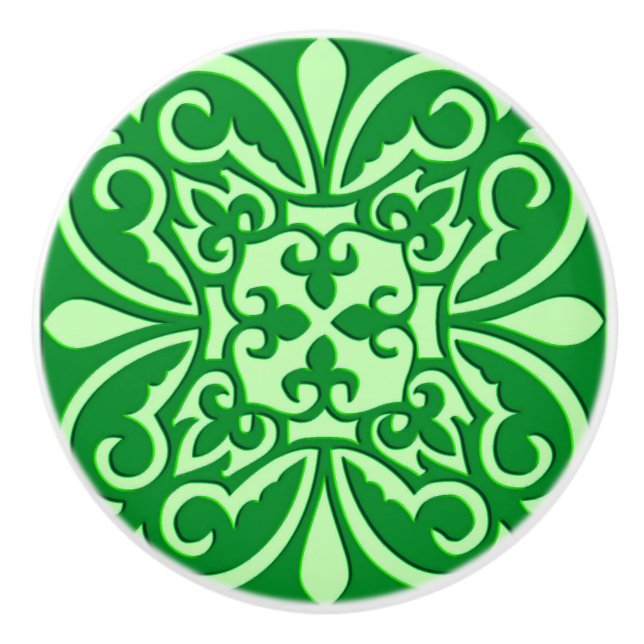 marockansk tegelsten - emerald grönt knopp (Framsidan)