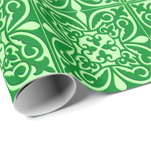 marockansk tegelsten - emerald grönt presentpapper