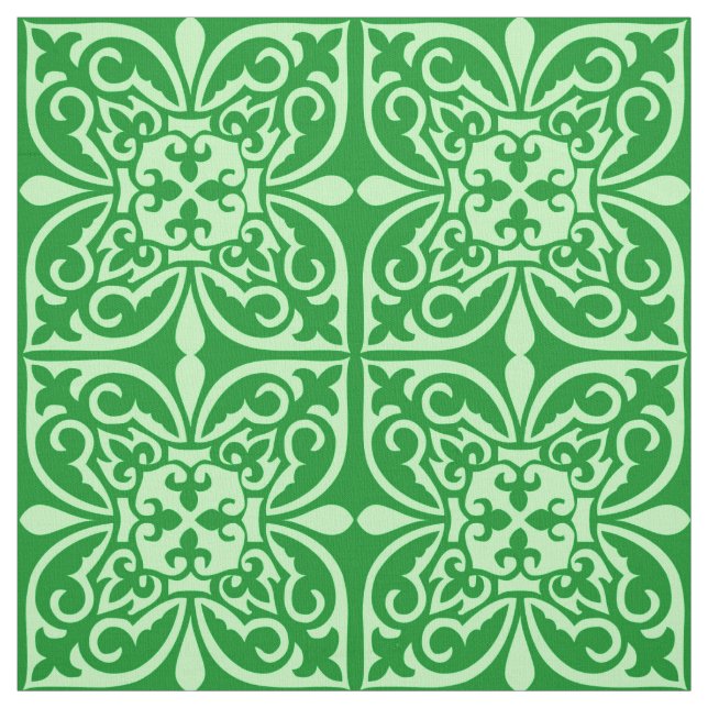 marockansk tegelsten - emerald grönt tyg (Provkarta)