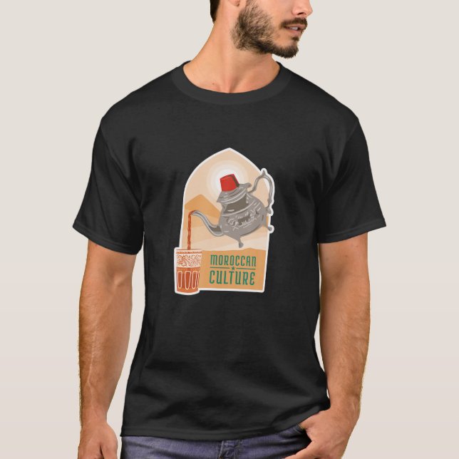 Marockansk Tekanna Drink T Shirt (Framsida)