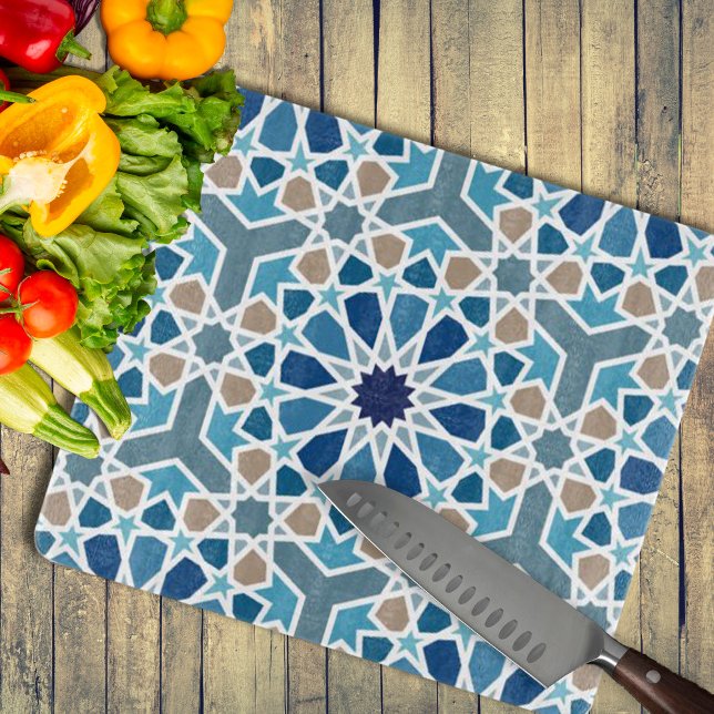 Marockansk Tile Mönster (Arabic Geometric Design Pattern Cutting Board by Looly Elzayat
)