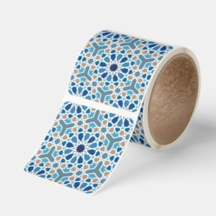 Marockansk Tile Mönster Fyrkantigt Klistermärke