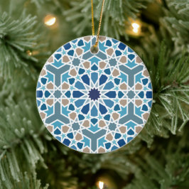 Marockansk Tile Mönster Julgransprydnad Keramik