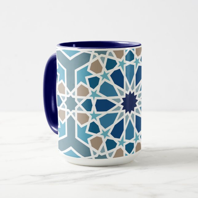 Marockansk Tile Mönster Mugg (Framsida vänster)