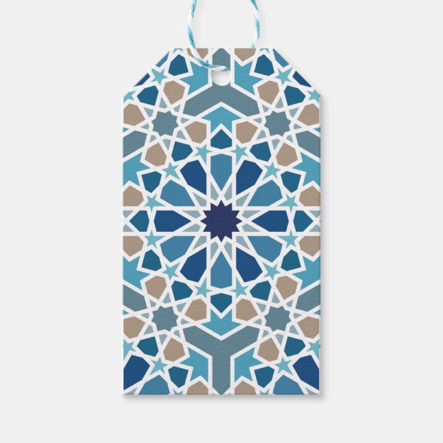 Marockansk Tile Mönster Presentetikett (Framsidan)