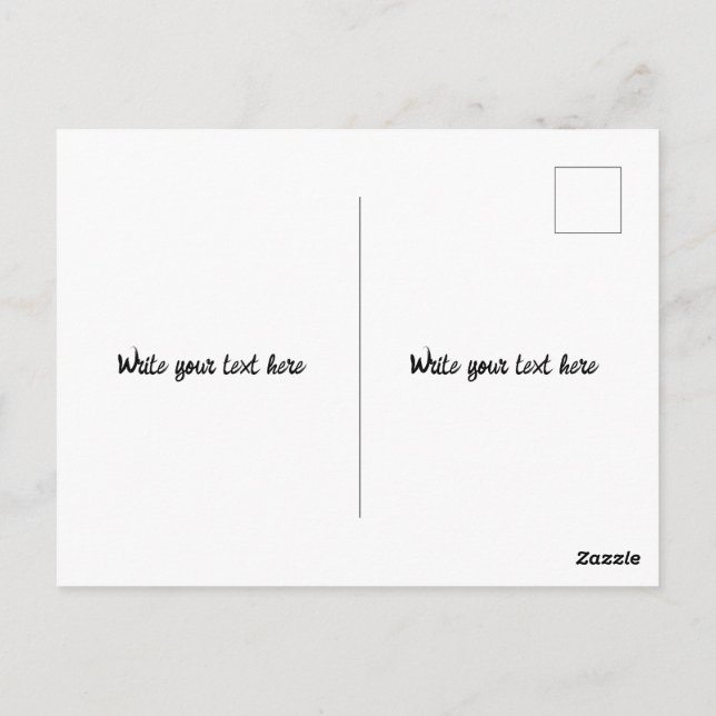 Marockansk Tile Wall Art | Blue & Gult Zellij Vykort (Baksida)