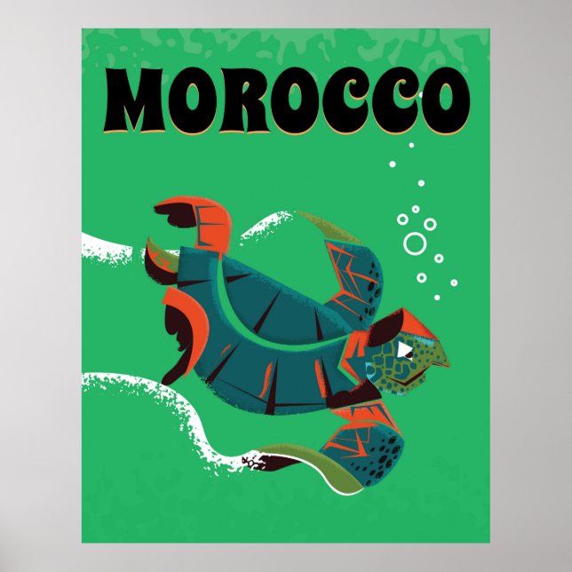 Marockansk vintagekonst för resor poster (Framsidan)