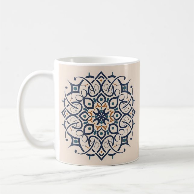 Marockanska andalusiska dekorationer, Mandala-Möns Kaffemugg (Vänster)