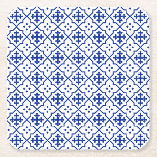 Marockanska blått underlägg papper kvadrat