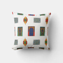 Marockanska dörrar och landningsmosaik