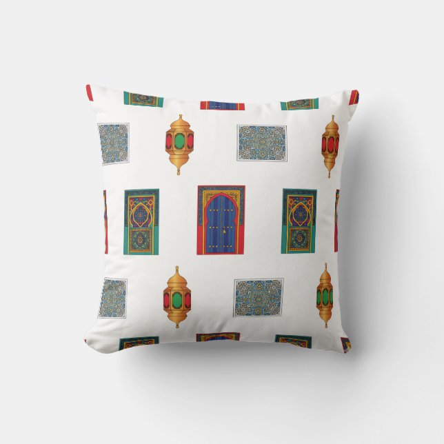 Marockanska dörrar och landningsmosaik kudde (Framsida)