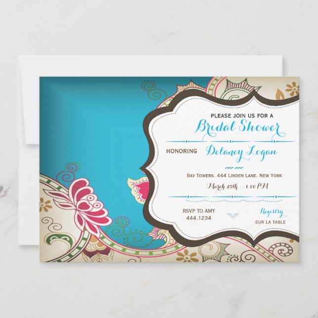 Marockanska Inbjudningskort för möhippan (Framsida)