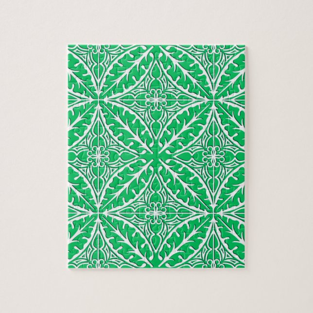 marockanska kakor - grönt och vit pussel (Vertikal)