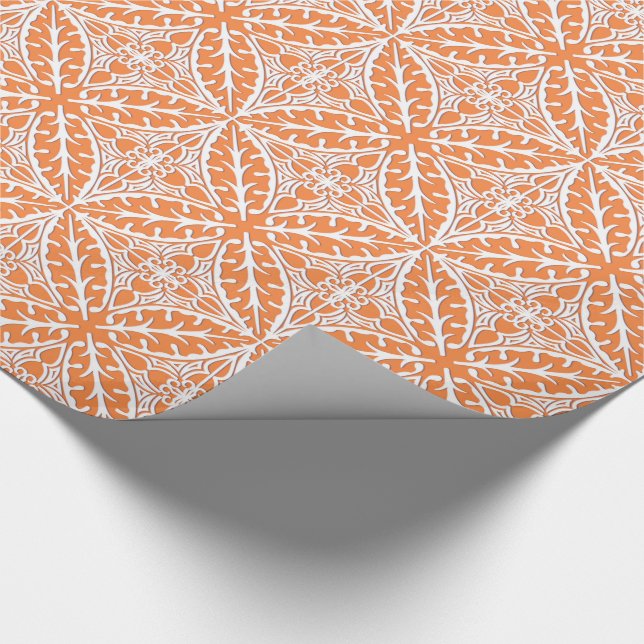 marockanska kakor - korallets orange och vita presentpapper (Hörn)