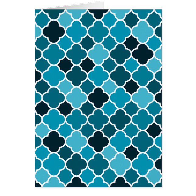 Marockanska mönster hälsningskort (Framsidan)