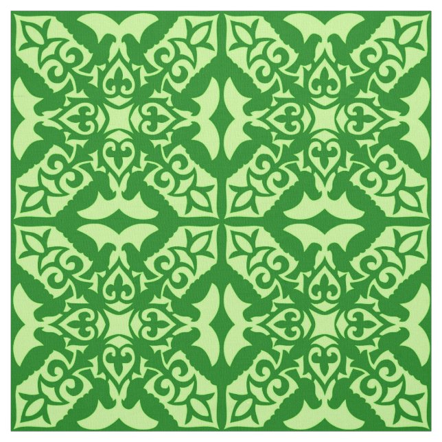 Marockanska plattor - mörk gräs grönt tyg (Provkarta)