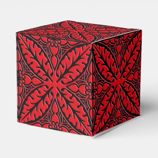 marockanska plattor - mörk röd och svart presentaskar (Baksidan Sidan)