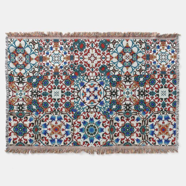 marockanska plattor, mosaik, färgkonst filt (Framsidan)