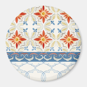 Marockanska Quatrefoil belägger med tegel Magnet