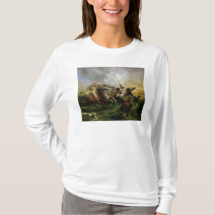 Marockanska skicklig ryttare i den militära tee shirt