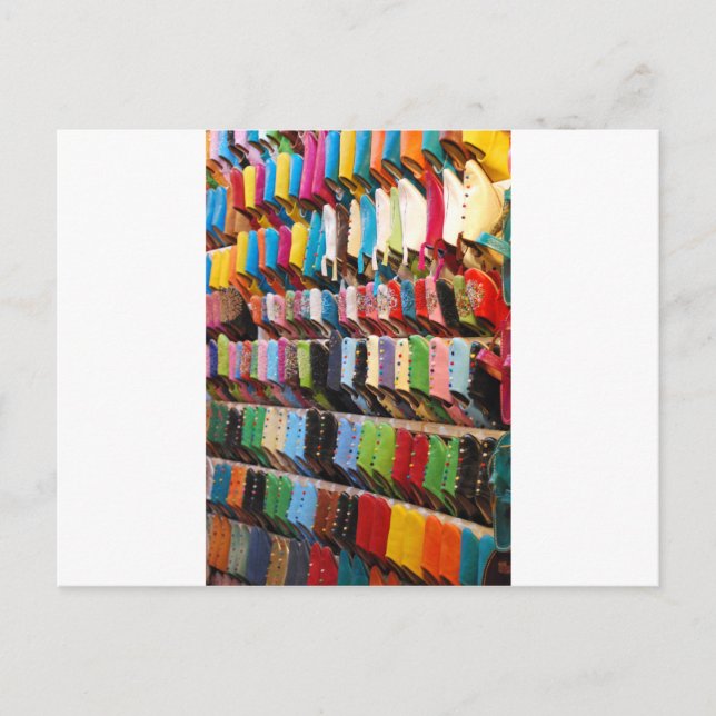 Marockanska skor vykort (Framsida)