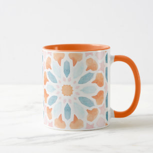 Marockanska stil i blått och orange stil 2 mugg