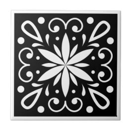 Marockanska svartvitt kakelplatta