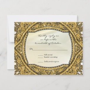 Marockanska Swirl-Rullan Guld Glitter Elegant bröl OSA Kort