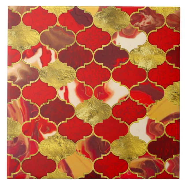 Marockanska trellis  och Guld Kakelplatta (Framsidan)
