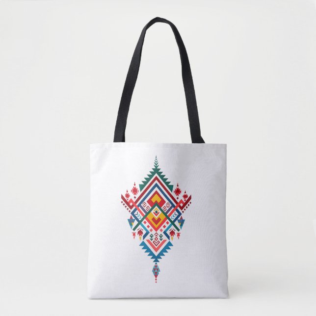 Marockanskt Amazigh geometriskt mönster | Traditio Tygkasse (Framsida)