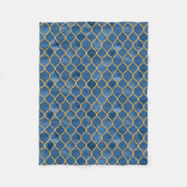 Marockanskt belägga med tegel - Denim Fleecefilt