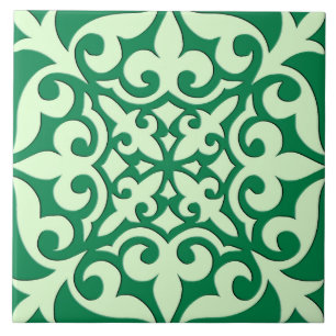 Marockanskt belägga med tegel - smaragden och kakelplatta