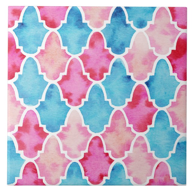 Marockanskt belägger med tegel kakelplatta (Framsidan)