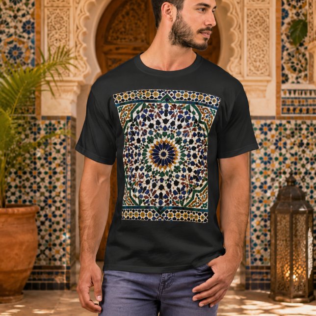 Marockanskt Geometriskt Mönster T-Shirt | Islamisk (Skapare uppladdad)
