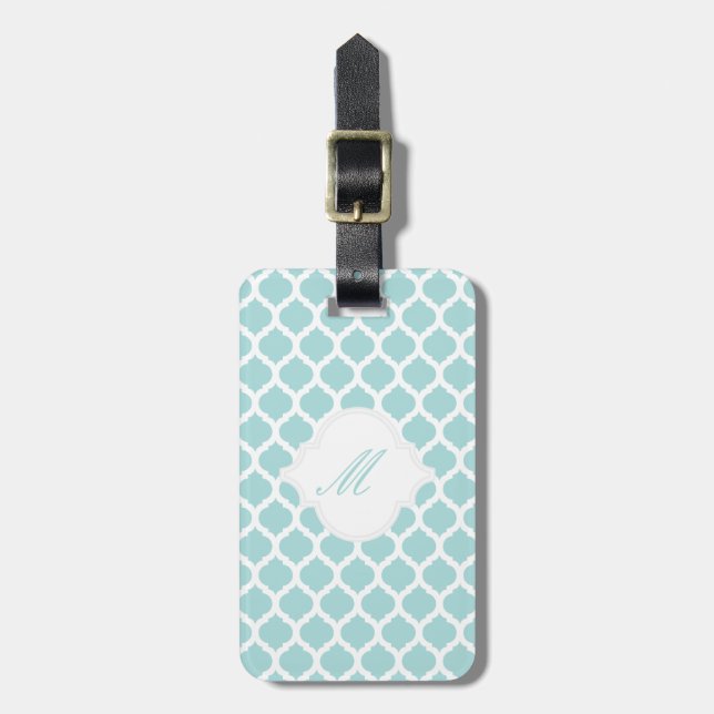 Marockanskt mönster för blått med bagagebricka (Vertikal Framsida)