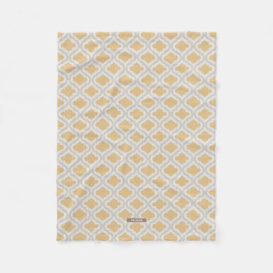 Marockanskt mönster för chic neutral ikat fleecefilt