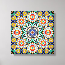 Marockanskt Mosaic Traditionellt Boho Mönster